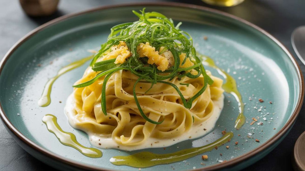 Tagliatelles à la salicorne, citron confit et cheddar : une recette audacieuse