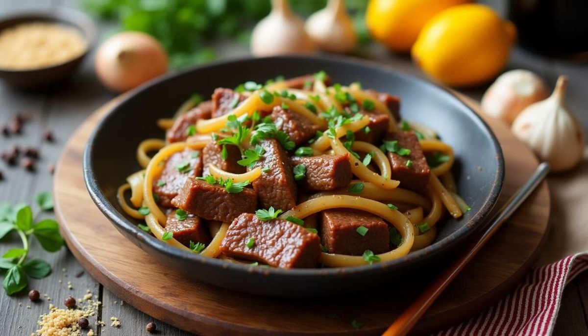 Éveillez vos sens avec ce bœuf aux oignons et gingembre fait maison