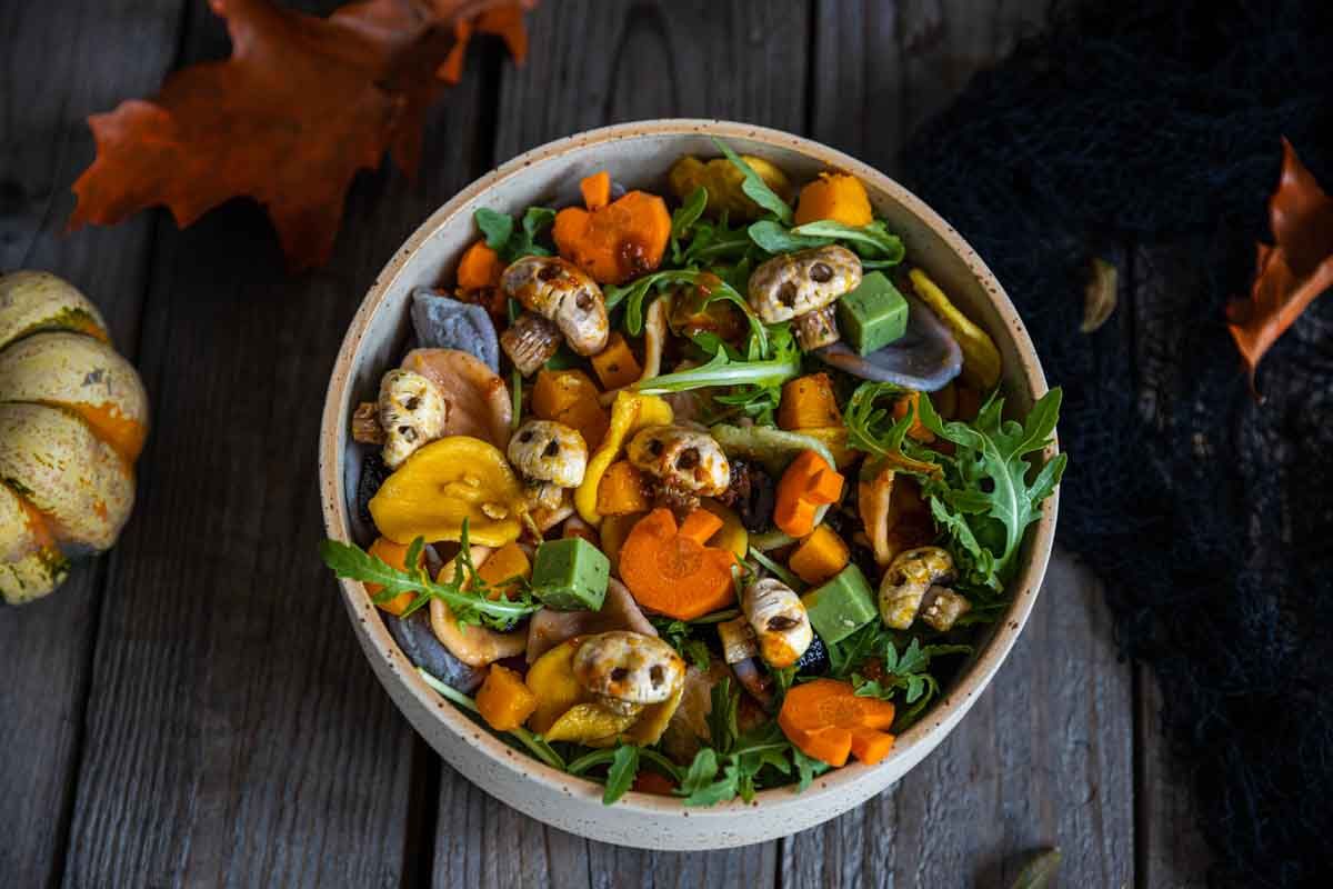 Salade de pâtes d'Halloween