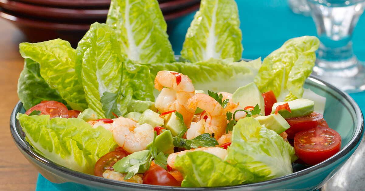 Salade de crevettes au citron vert
