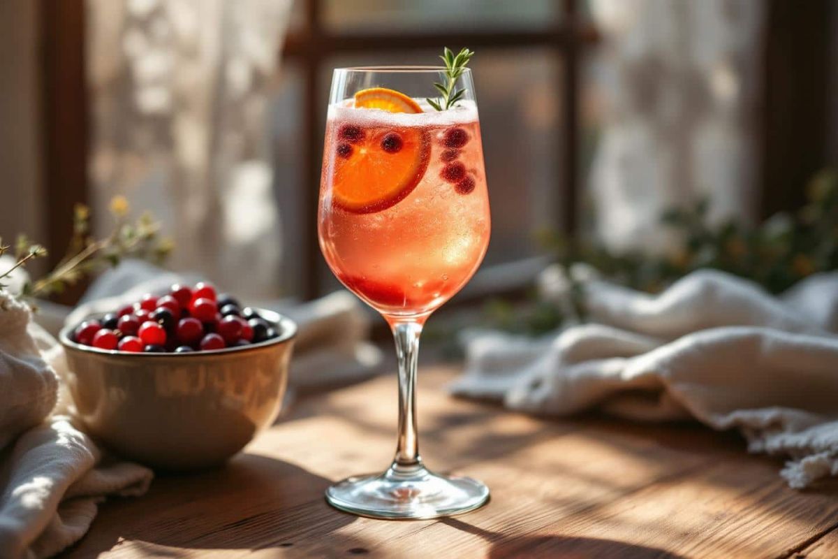 Un jour, un cocktail : Spritz automnal au cassis noir