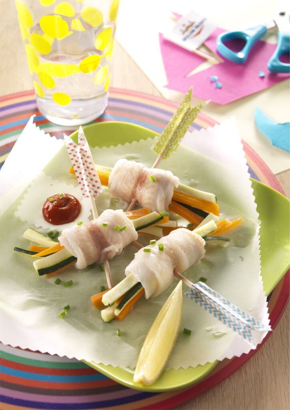 Des mini brochettes de sole express au micro-ondes