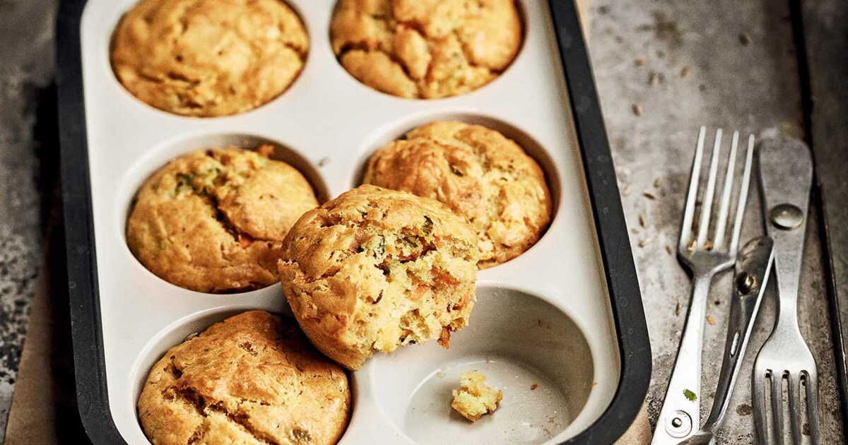 Muffins au cumin, carottes et cheddar