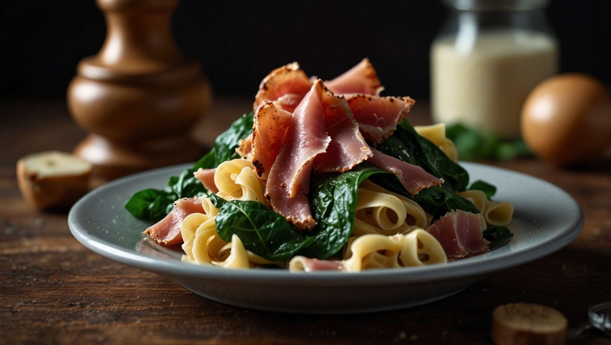 la recette parfaite de pâtes aux épinards, jambon et parmesan