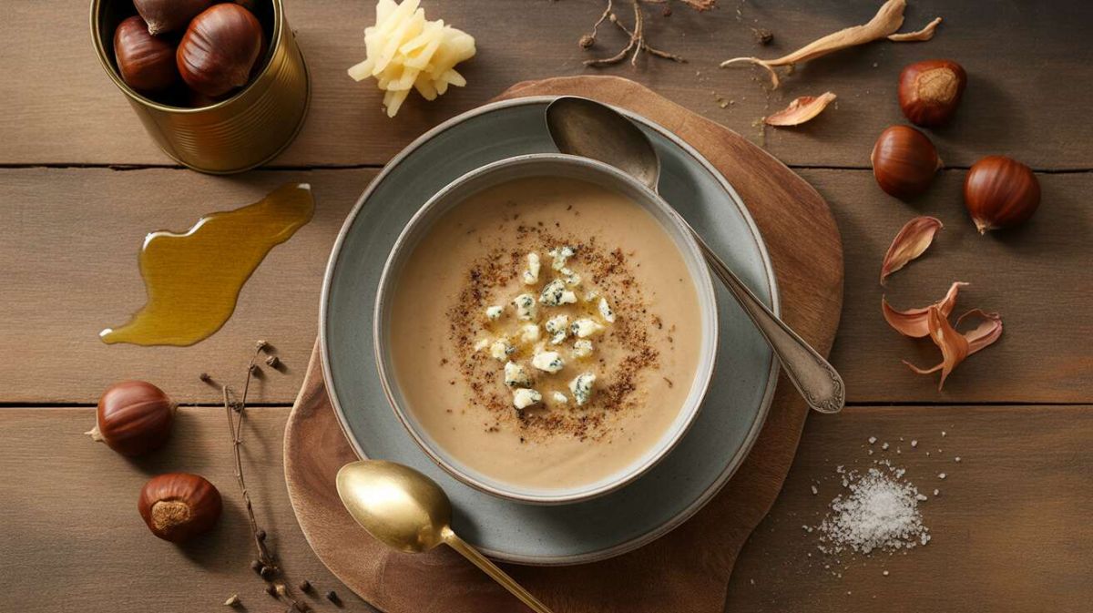Un velouté de châtaignes au fromage qui réchauffe le cœur