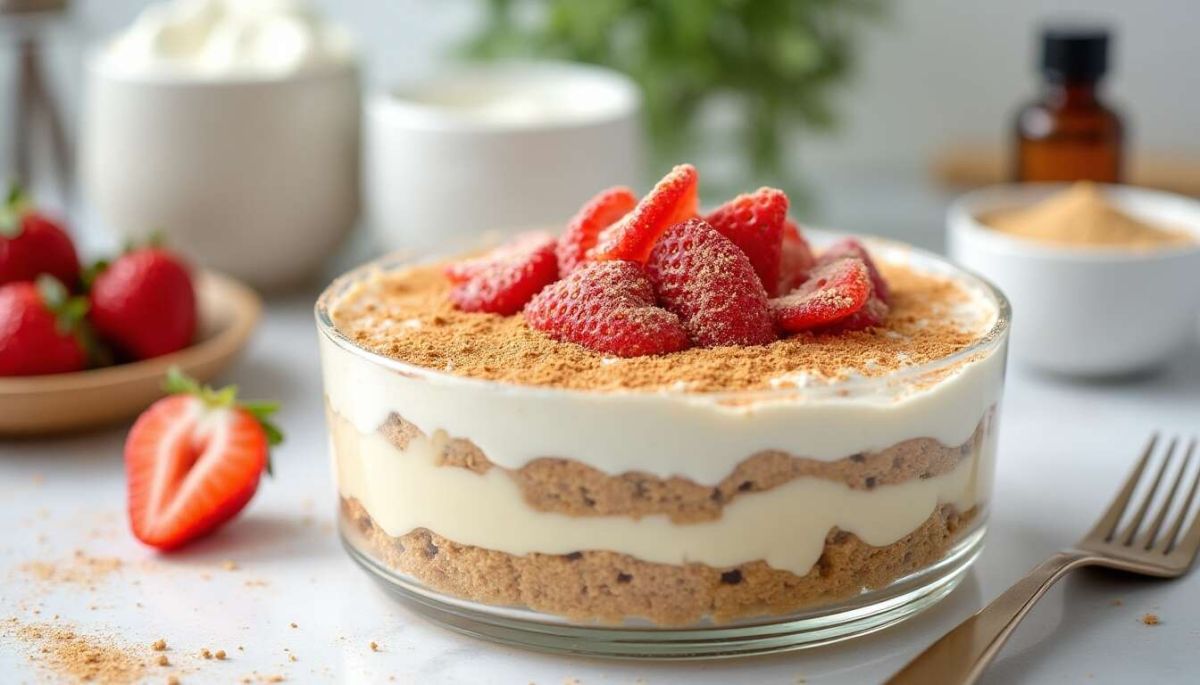 Recette de tiramisu léger fraises et spéculoos
