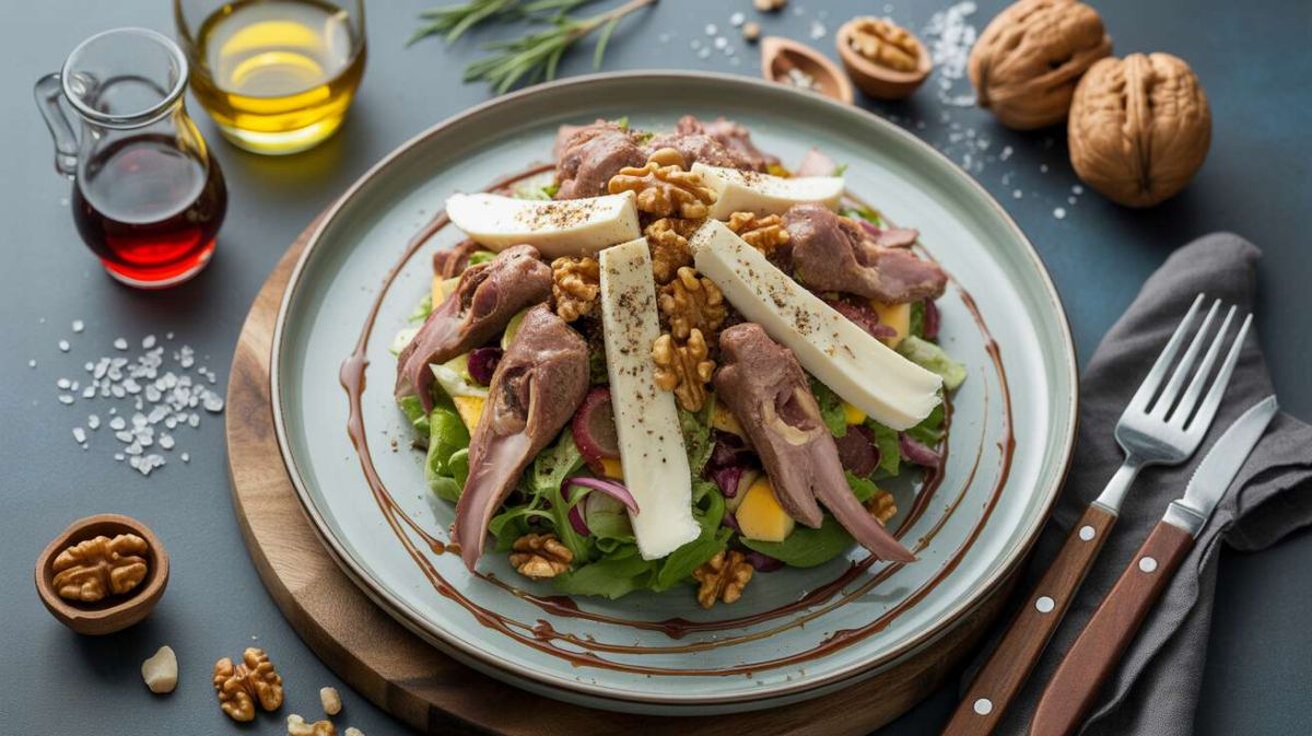 Salade croquante aux gésiers et fromage du Périgord