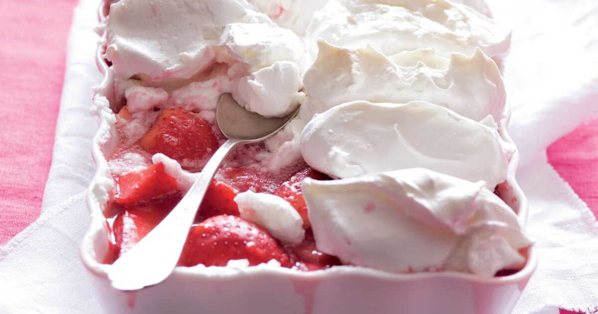Gratin de fraises meringué