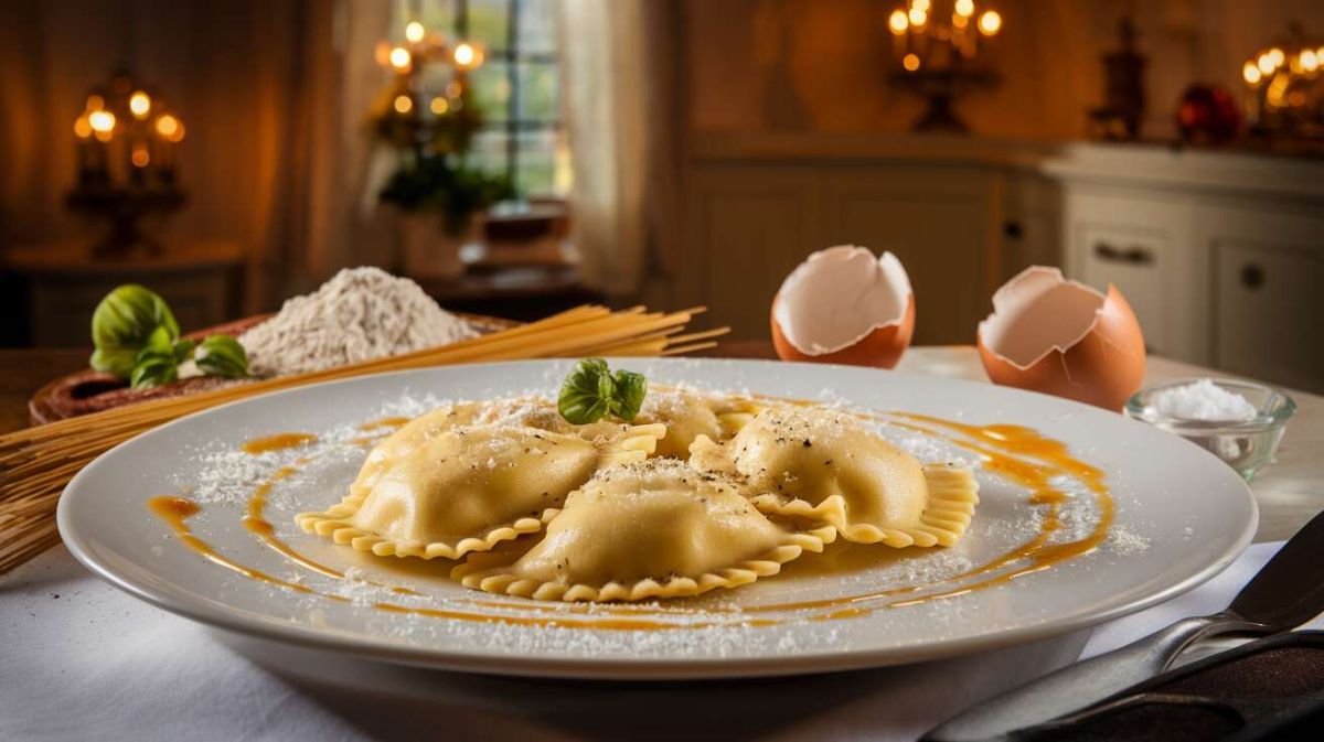 Raviolis maison à la crème de parmesan : une recette gourmande