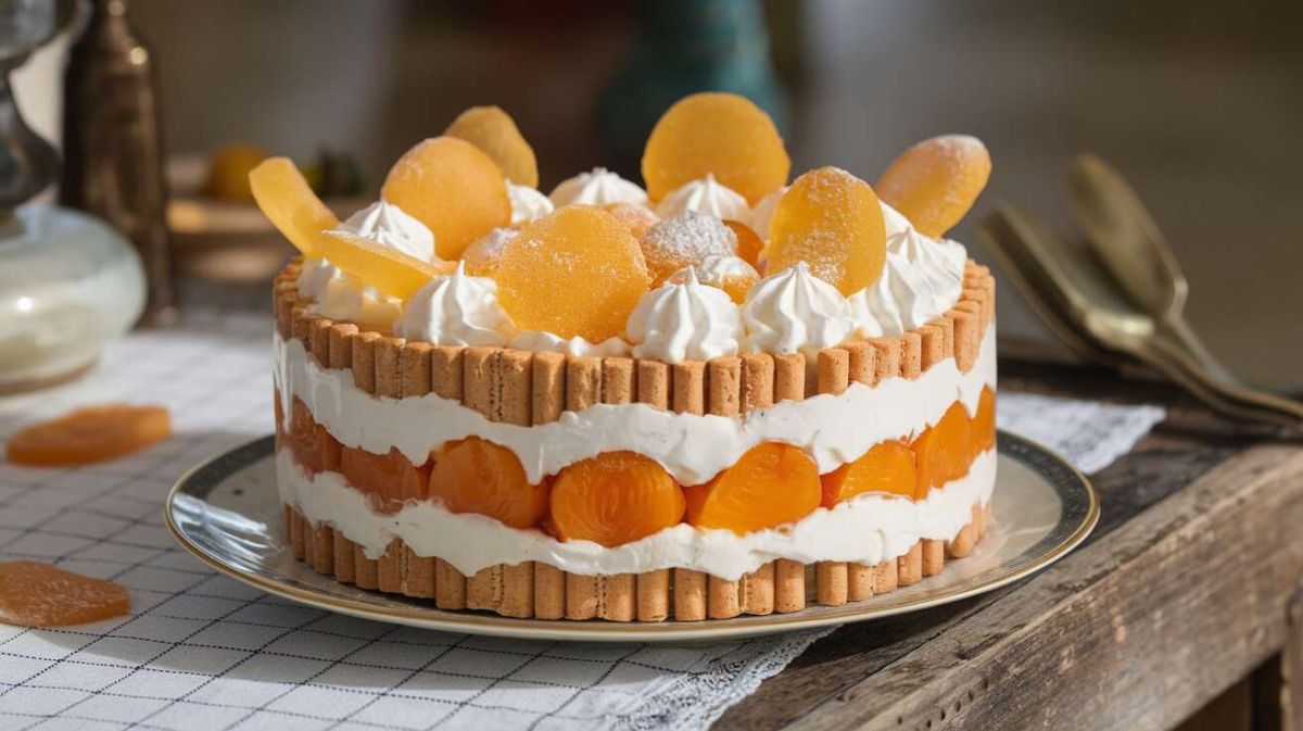 Une charlotte aux abricots légère et délicieuse à préparer en 20 minutes