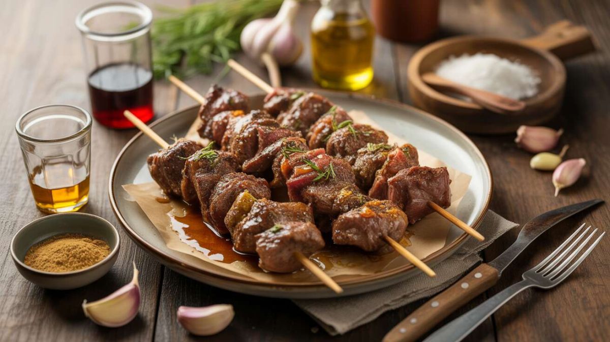 Des brochettes de bœuf marinées pour égayer vos grillades